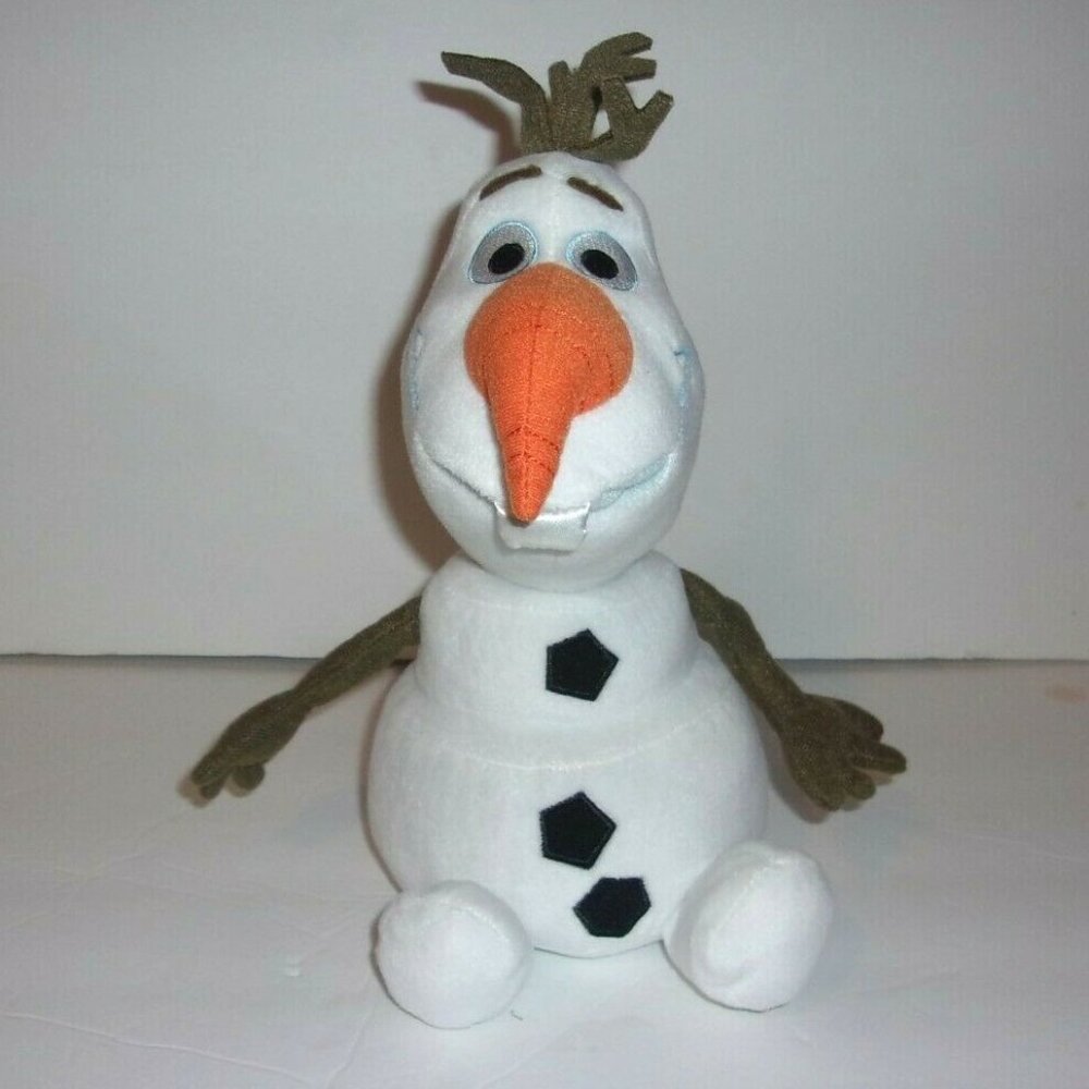 Disney Parks Frozen Olaf Snowman Plush 10" Sewn Eyes Toy